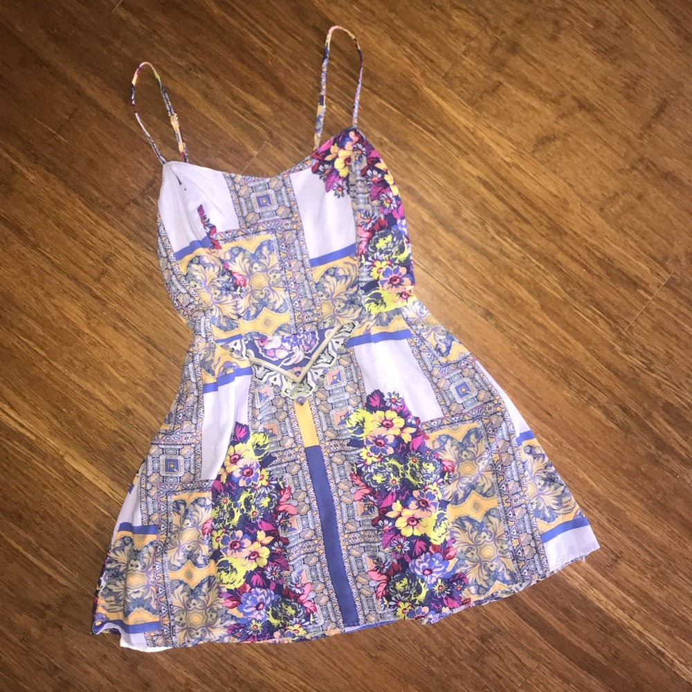 MINKPINK Spring Fit and Flare Patterned Dress